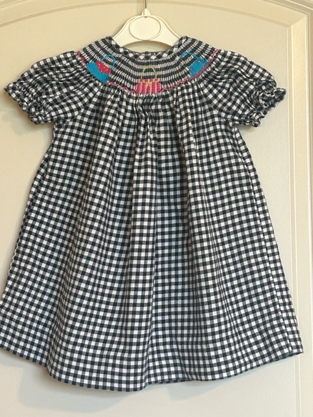 12M Silly Goose Smocked Bishop Dress